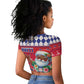 Afro Haiti Christmas Raglan Cropped T shirt Haitian Santa Jwaye Nwel - African Pride