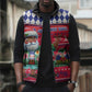 Afro Haiti Christmas Sleeveless Puffer Jacket Haitian Santa Jwaye Nwel