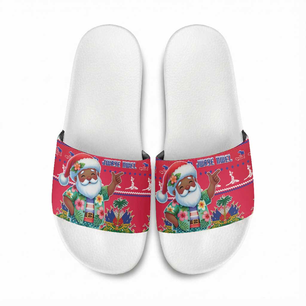 Afro Haiti Christmas Slide Sandals Haitian Santa Jwaye Nwel