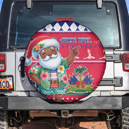 Afro Haiti Christmas Spare Tire Cover Haitian Santa Jwaye Nwel - African Pride