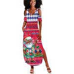Afro Haiti Christmas Summer Maxi Dress Haitian Santa Jwaye Nwel - African Pride