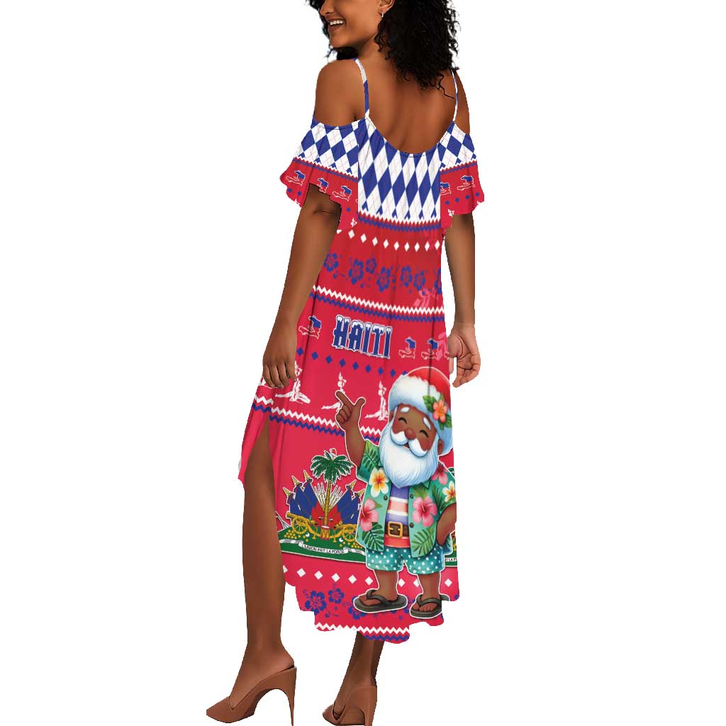 Afro Haiti Christmas Summer Maxi Dress Haitian Santa Jwaye Nwel - African Pride