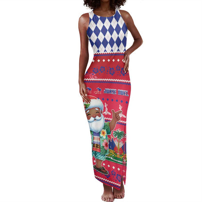 Afro Haiti Christmas Tank Maxi Dress Haitian Santa Jwaye Nwel - African Pride