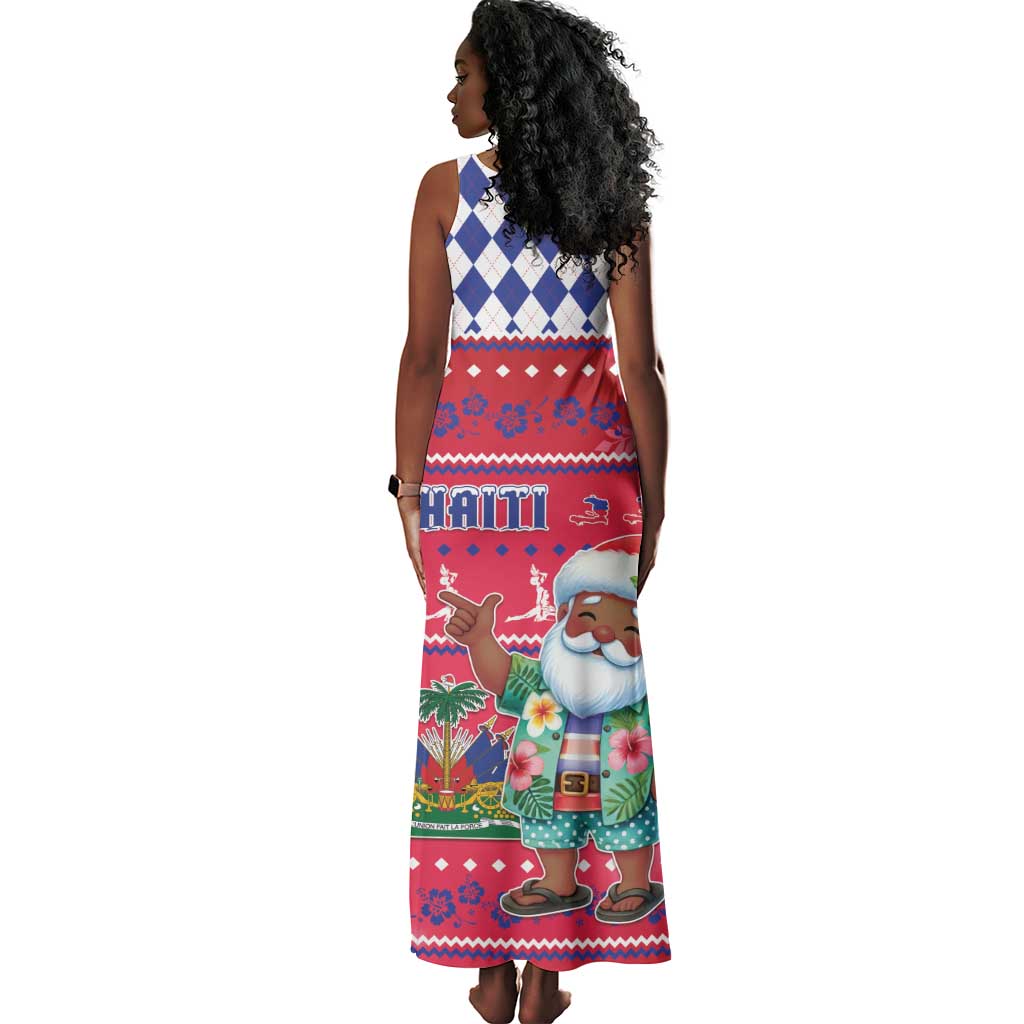 Afro Haiti Christmas Tank Maxi Dress Haitian Santa Jwaye Nwel - African Pride