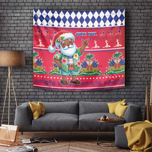 Afro Haiti Christmas Tapestry Haitian Santa Jwaye Nwel - African Pride