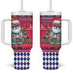 Afro Haiti Christmas Tumbler With Handle Haitian Santa Jwaye Nwel - African Pride