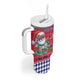 Afro Haiti Christmas Tumbler With Handle Haitian Santa Jwaye Nwel - African Pride