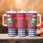 Afro Haiti Christmas Tumbler With Handle Haitian Santa Jwaye Nwel - African Pride