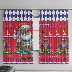 Afro Haiti Christmas Window Curtain Haitian Santa Jwaye Nwel - African Pride