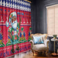 Afro Haiti Christmas Window Curtain Haitian Santa Jwaye Nwel - African Pride