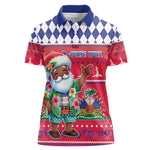 Afro Haiti Christmas Women Polo Shirt Haitian Santa Jwaye Nwel - African Pride