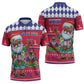 Afro Haiti Christmas Zipper Polo Shirt Haitian Santa Jwaye Nwel