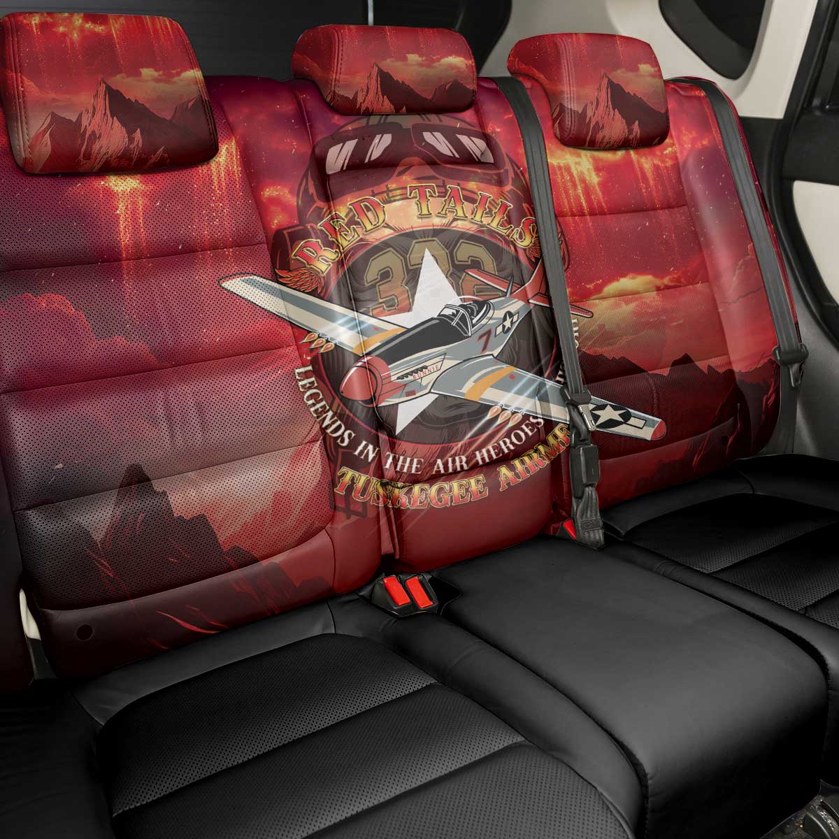 Red Tails Tuskegee Airmen Back Car Seat Cover Honoring The Legend