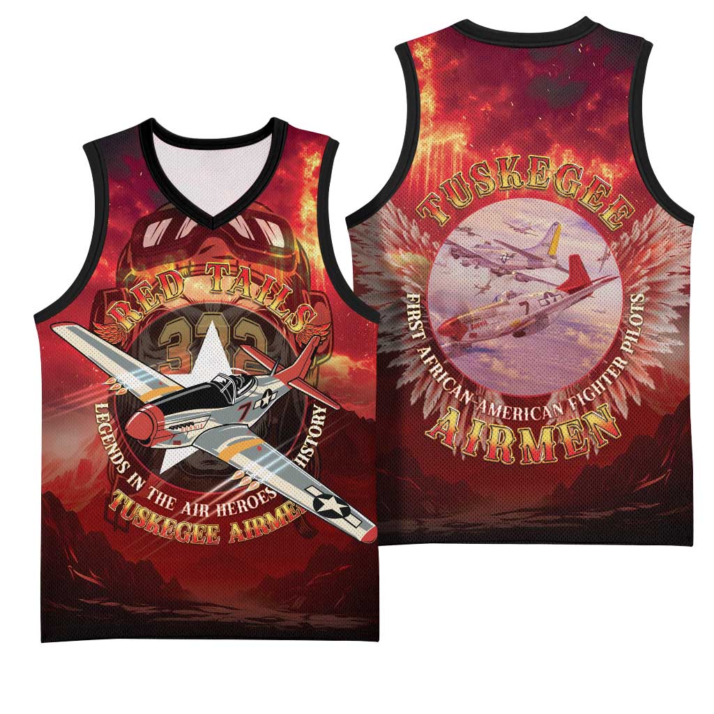 Red Tails Tuskegee Airmen Basketball Jersey Honoring The Legend