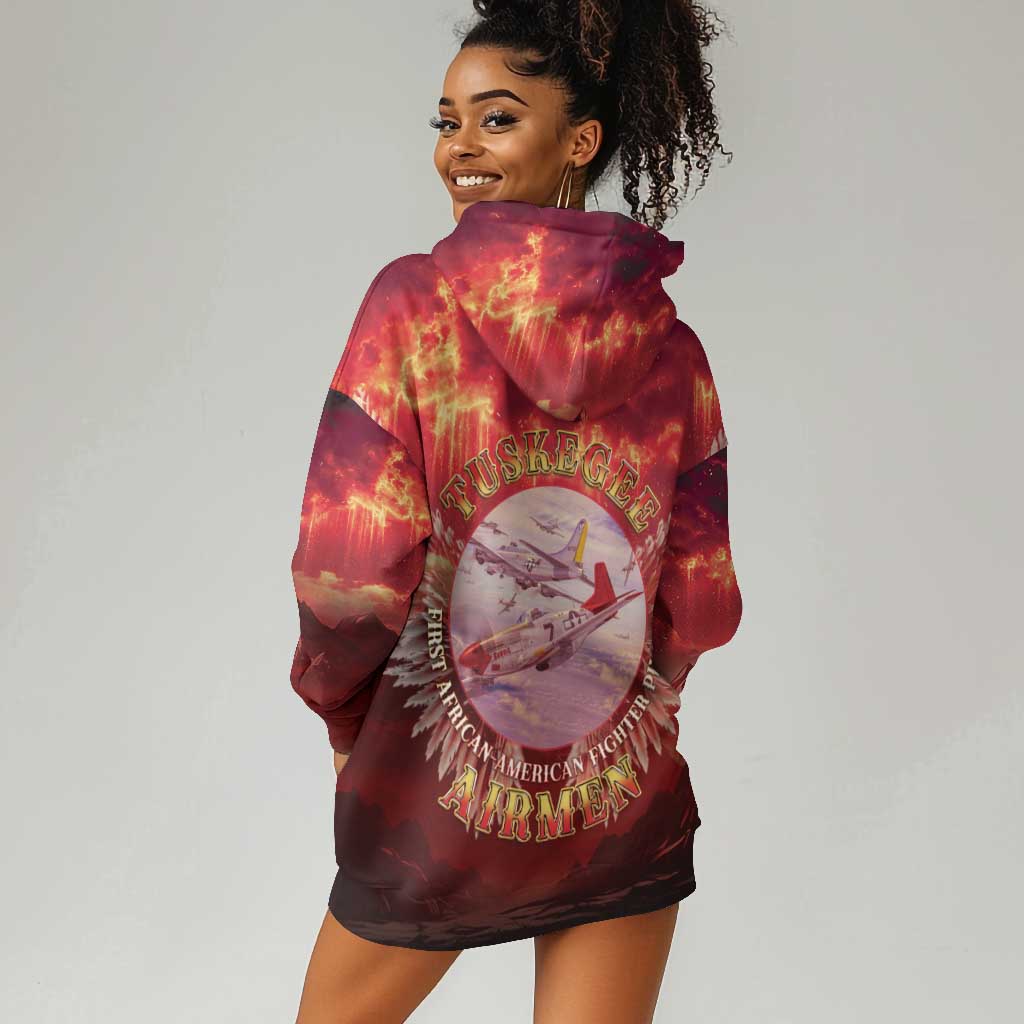 Red Tails Tuskegee Airmen Hoodie Dress Honoring The Legend
