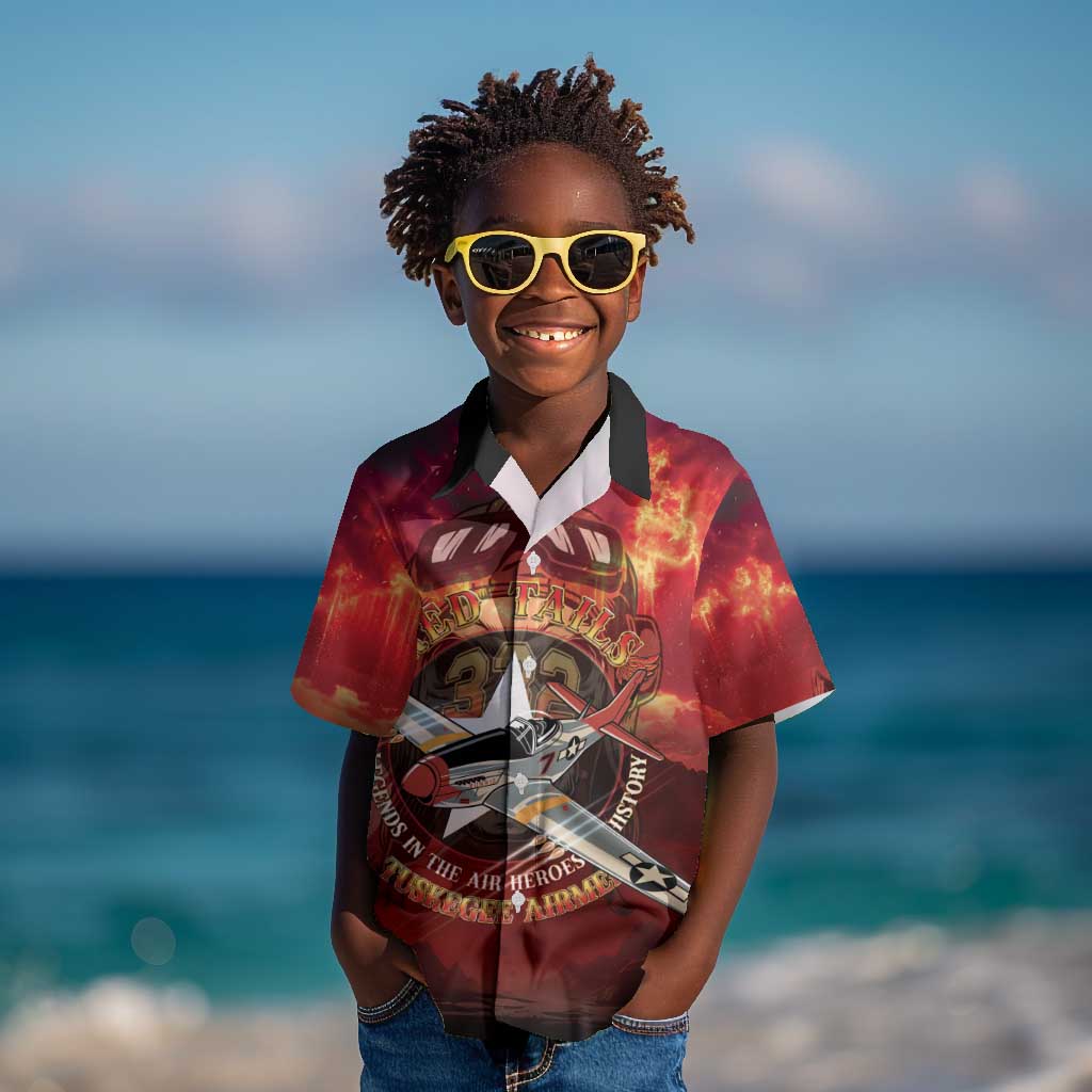 Red Tails Tuskegee Airmen Kid Hawaiian Shirt Honoring The Legend