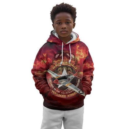 Red Tails Tuskegee Airmen Kid Hoodie Honoring The Legend