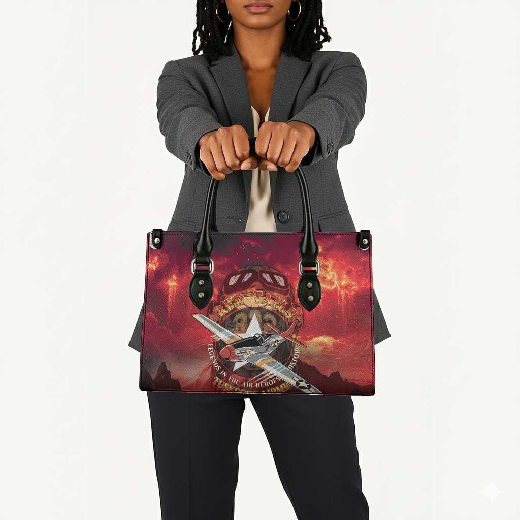 Red Tails Tuskegee Airmen Leather Bag Honoring The Legend