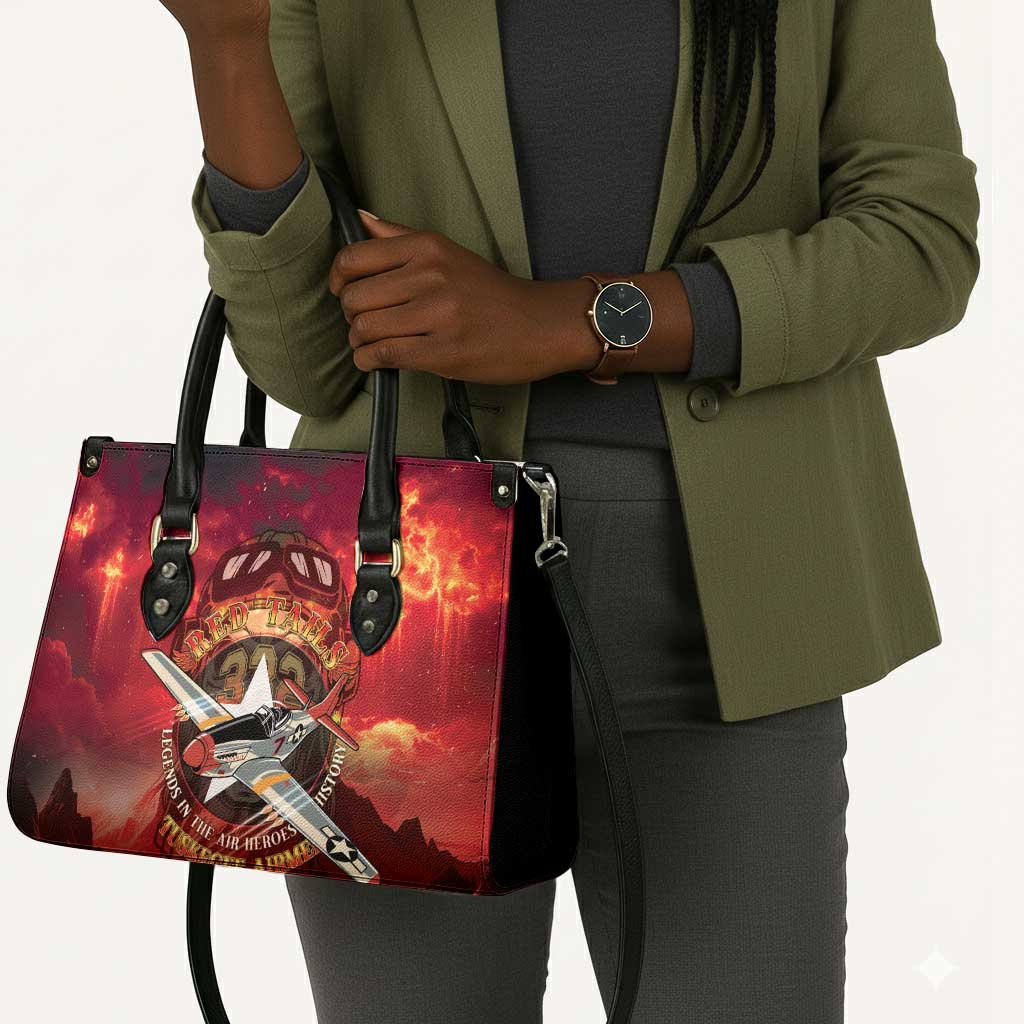 Red Tails Tuskegee Airmen Leather Bag Honoring The Legend