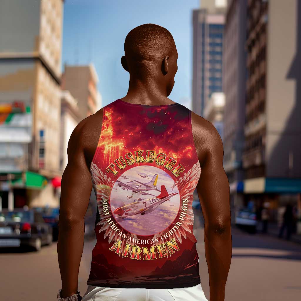 Red Tails Tuskegee Airmen Men Tank Top Honoring The Legend
