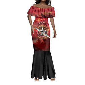 Red Tails Tuskegee Airmen Mermaid Dress Honoring The Legend
