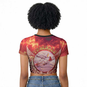 Red Tails Tuskegee Airmen Raglan Cropped T shirt Honoring The Legend