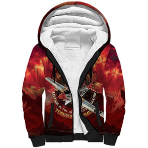 Red Tails Tuskegee Airmen Sherpa Hoodie Honoring The Legend