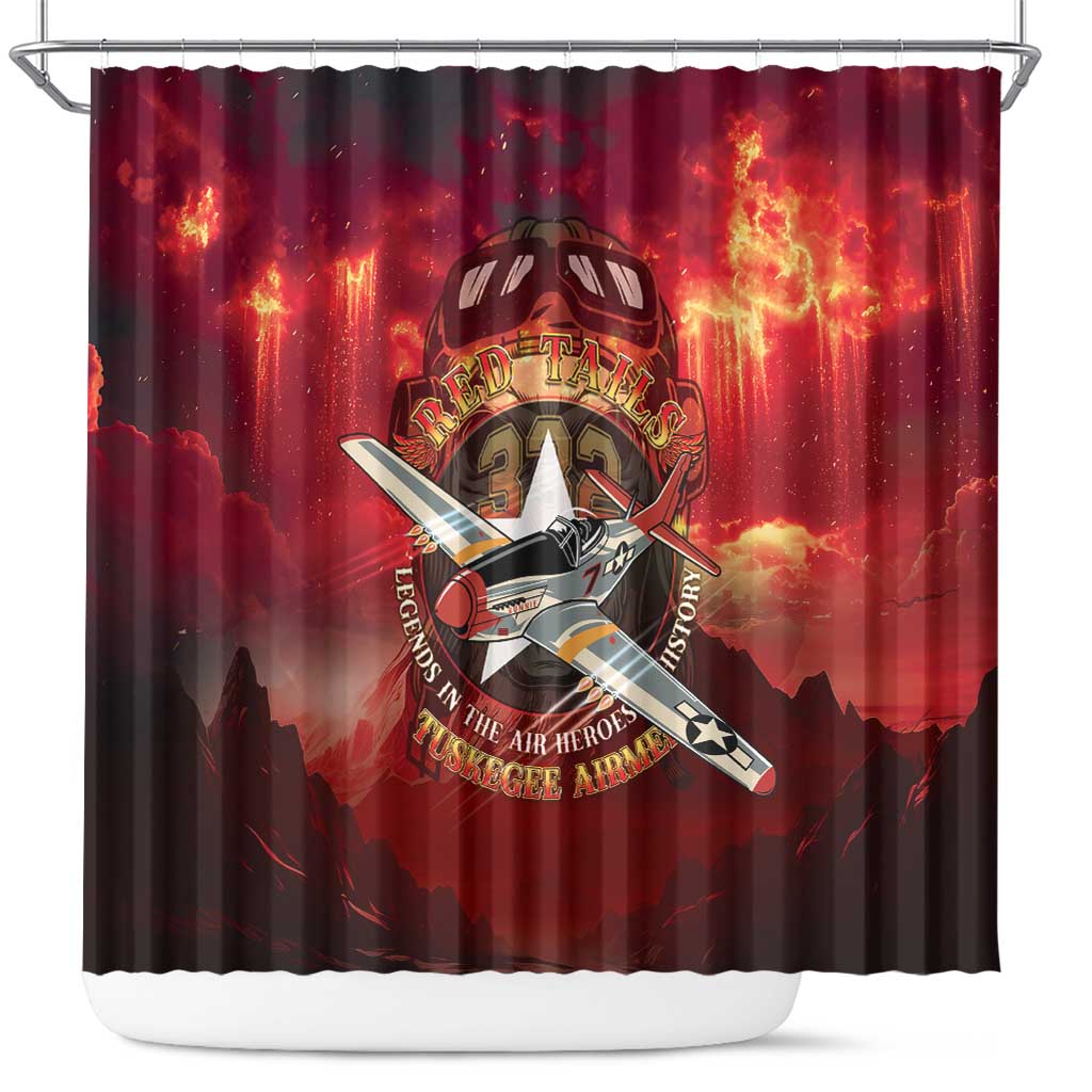Red Tails Tuskegee Airmen Shower Curtain Honoring The Legend