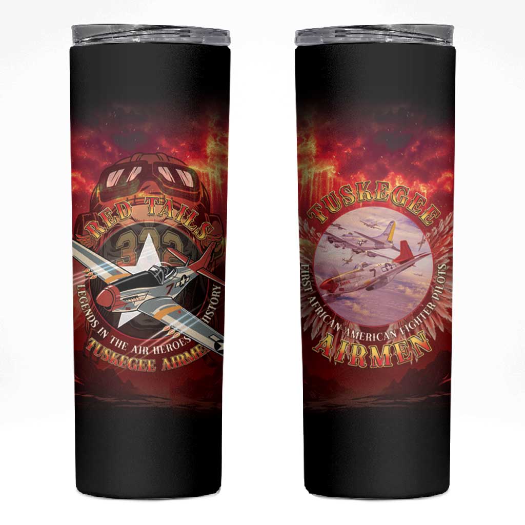Red Tails Tuskegee Airmen Skinny Tumbler Honoring The Legend