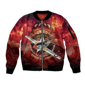Red Tails Tuskegee Airmen Sleeve Zip Bomber Jacket Honoring The Legend