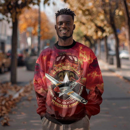 Red Tails Tuskegee Airmen Sweatshirt Honoring The Legend