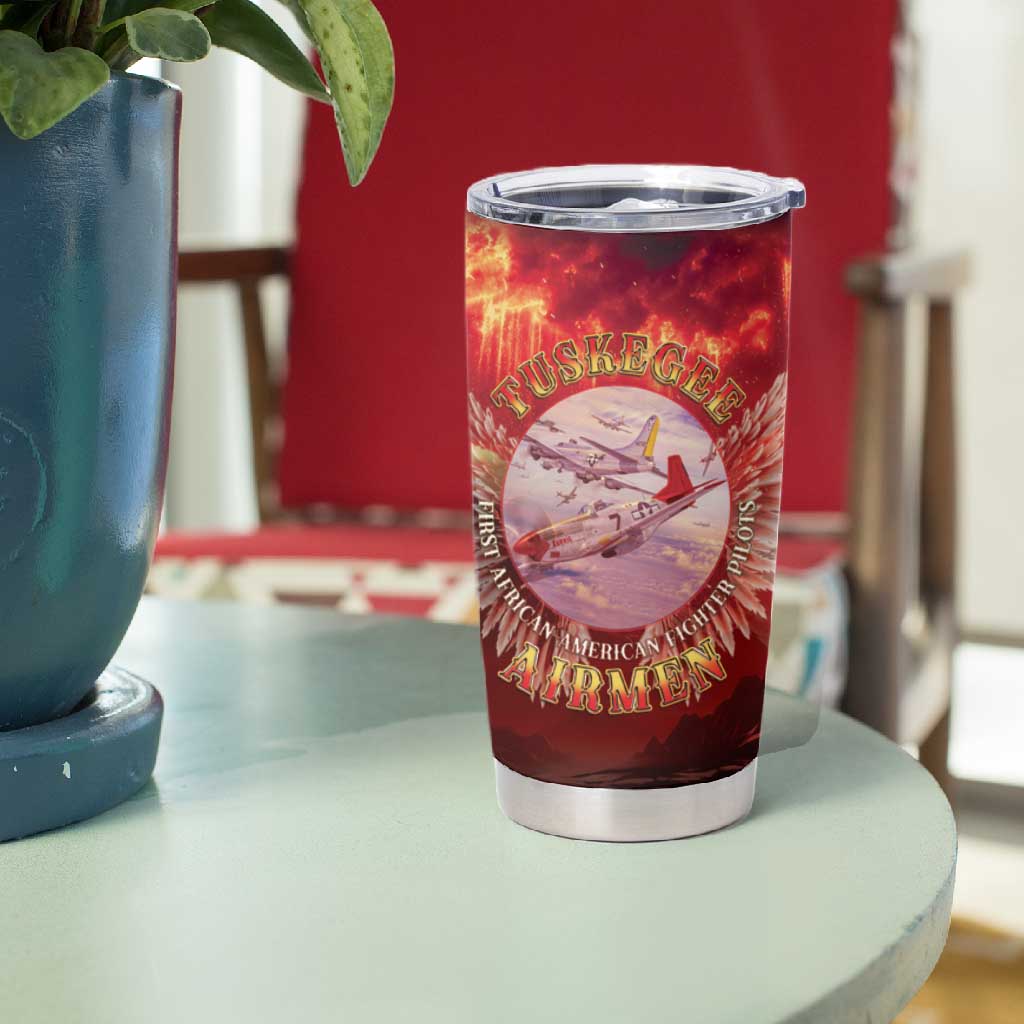 Red Tails Tuskegee Airmen Tumbler Cup Honoring The Legend
