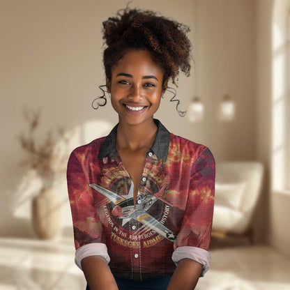 Red Tails Tuskegee Airmen Women Casual Shirt Honoring The Legend