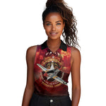Red Tails Tuskegee Airmen Women Sleeveless Polo Shirt Honoring The Legend