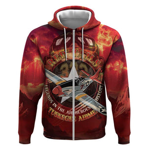 Red Tails Tuskegee Airmen Zip Hoodie Honoring The Legend