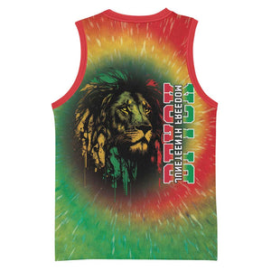 Juneteenth Freedom Day Basketball Jersey Reggae Tie Dye Style - African Pride