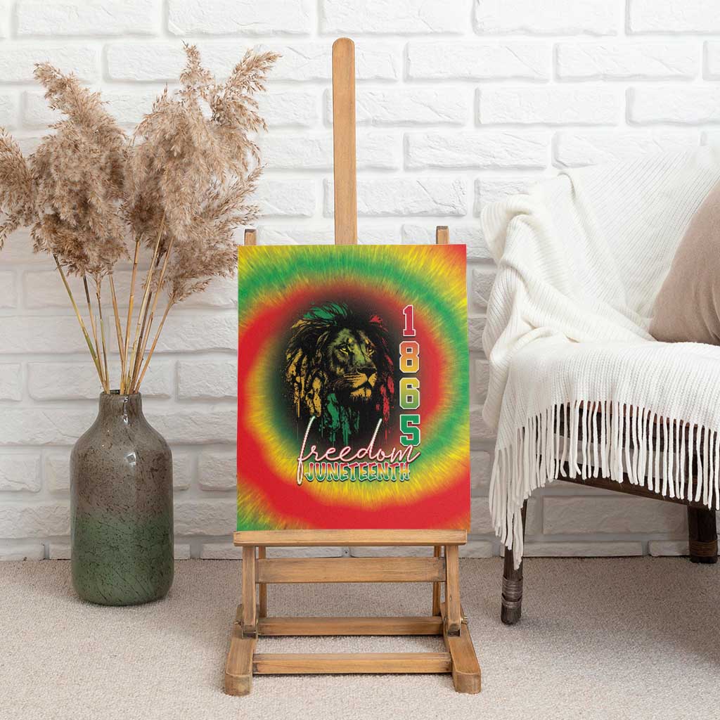 Juneteenth Freedom Day Canvas Wall Art Reggae Tie Dye Style