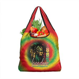 Juneteenth Freedom Day Grocery Bag Reggae Tie Dye Style