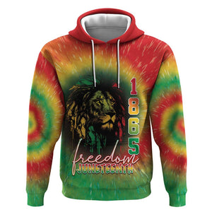 Juneteenth Freedom Day Hoodie Reggae Tie Dye Style