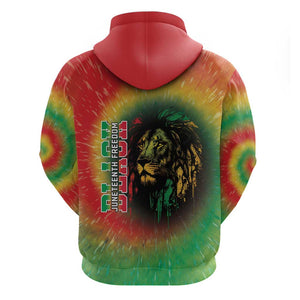 Juneteenth Freedom Day Hoodie Reggae Tie Dye Style