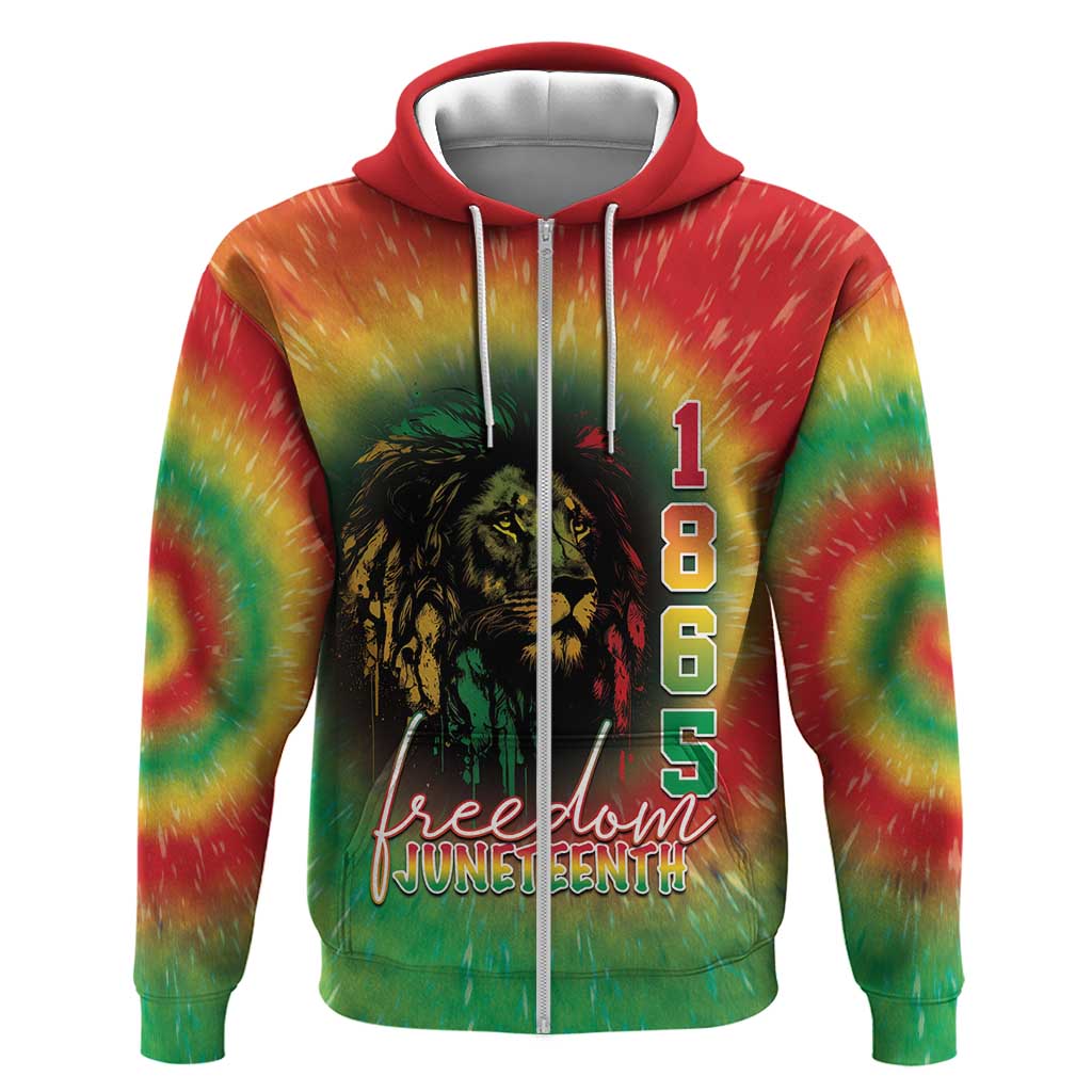 Juneteenth Freedom Day Hoodie Reggae Tie Dye Style