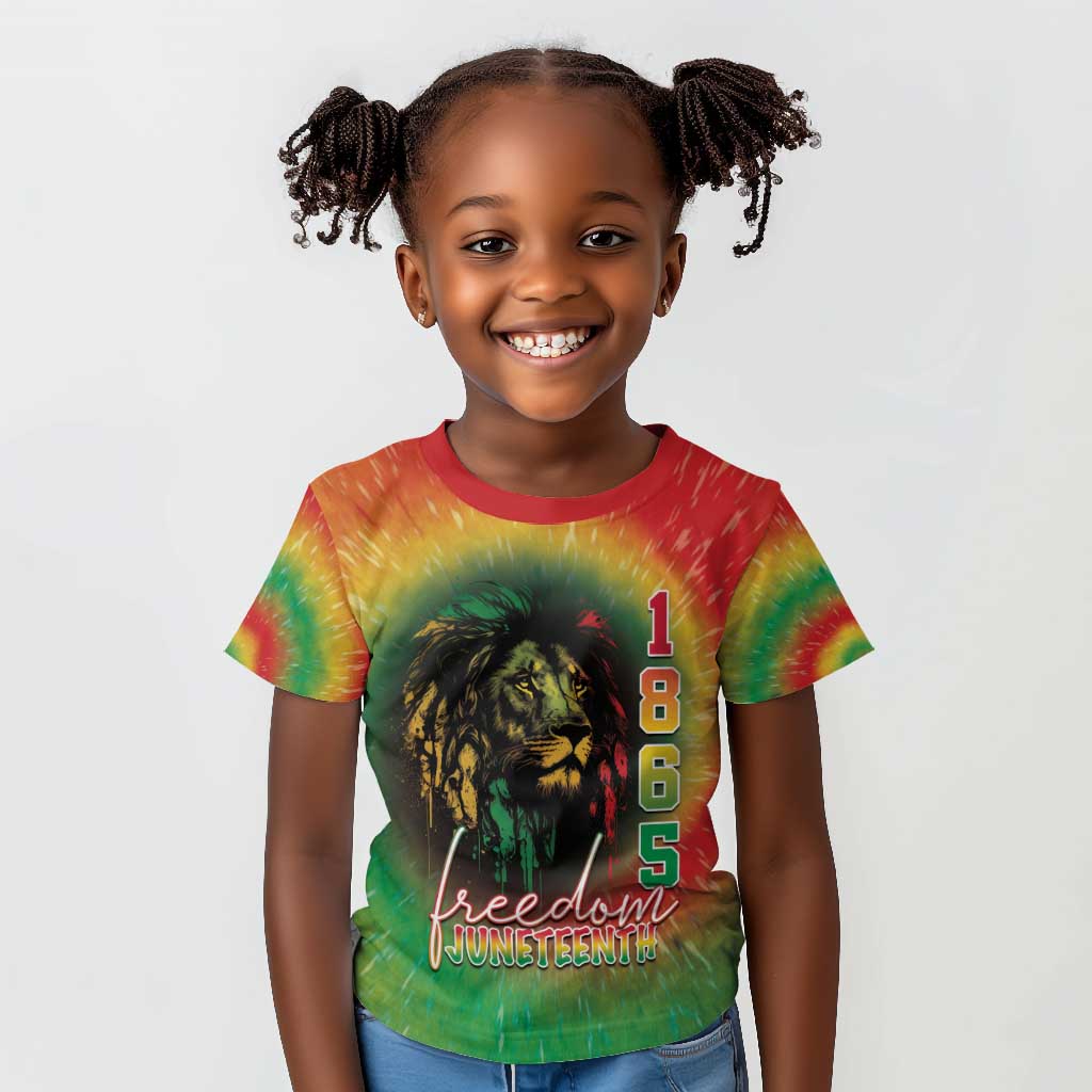Juneteenth Freedom Day Kid T shirt Reggae Tie Dye Style