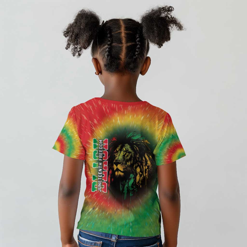Juneteenth Freedom Day Kid T shirt Reggae Tie Dye Style
