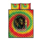 Juneteenth Freedom Day Quilt Bed Set Reggae Tie Dye Style
