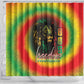 Juneteenth Freedom Day Shower Curtain Reggae Tie Dye Style