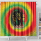 Juneteenth Freedom Day Shower Curtain Reggae Tie Dye Style