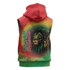 Juneteenth Freedom Day Sleeveless Hoodie Reggae Tie Dye Style - African Pride