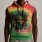 Juneteenth Freedom Day Sleeveless Zip Hoodie Reggae Tie Dye Style - African Pride