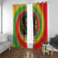 Juneteenth Freedom Day Window Curtain Reggae Tie Dye Style