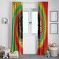 Juneteenth Freedom Day Window Curtain Reggae Tie Dye Style